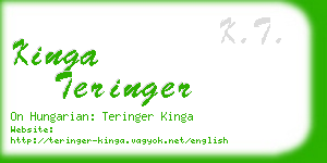 kinga teringer business card